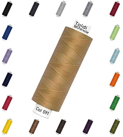 Nähmit - Gütermann Allesnäher Nähgarn Toldi - 500m Nähmaschinengarn + GRATIS FARBKARTE (08-591 - cork)