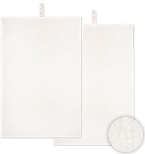 Ligarti® Geschirrtücher Halbleinen 2er Set (Made in EU) I Design Küchenhandtuch 50x70 cm I ÖKO-TEX I Abtrockentücher, Geschirrhandtücher