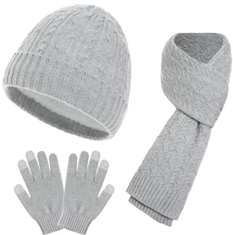 Black of Friday 2024 Knitted Sets for Women Womens Black Ear Muffs Womens Pink Beanie Hat Ladies Hat N Scarf Set Heat Holder Neck Warmer Early Prime Big Deal Special Deals