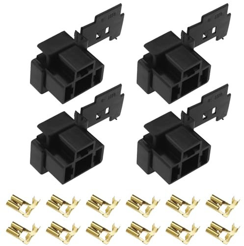 ECSiNG Juego de conectores H4 3 pines DJD031A-1, terminales y soporte de bombilla para faros delanteros, kit de reparación