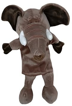Proumhang Handpuppen mit Vollem Körper für Kinder,Tier Handpuppen Bauernhof Thema Puppets Spielzeug Set,Plüsch Pretend Spielzeug Zoo Friends Puppentheater mit Beweglichem Offenen Mund,35cm,Elefant