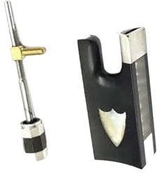 Geigeninstrument Zubehör nteil Geigenbogen Und Knopf Aus Ebenholz, Kupfermontiert