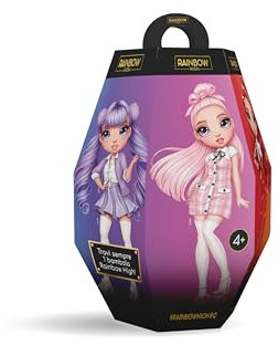Rainbow High Uovo di Pasqua 2024 – Incluye 1 Bambola RH Junior High Della Serie 1 o Della Serie 2 e 2 Mini Borse Della Series Accessory Studio - Età 4+