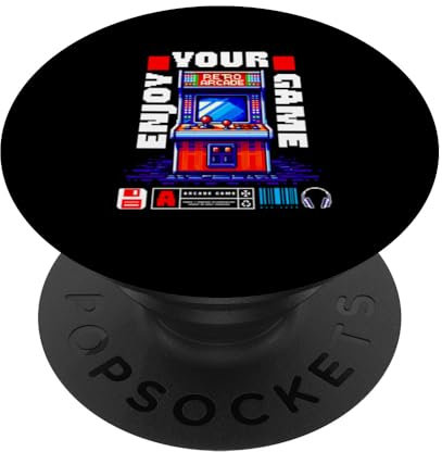 Classic Retro Arcade Gaming Pixel Art - Enjoy Your Game Tee PopSockets mit austauschbarem PopGrip