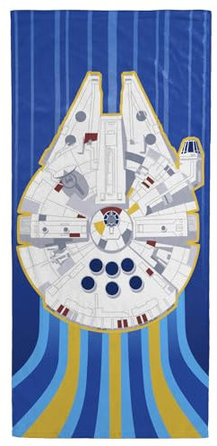 Jay Franco Star Wars Handtuch mit Millennium Falcon – Fürs Bad, den Strand & Pool – 100% Baumwolle, 71 cm x 147 cm