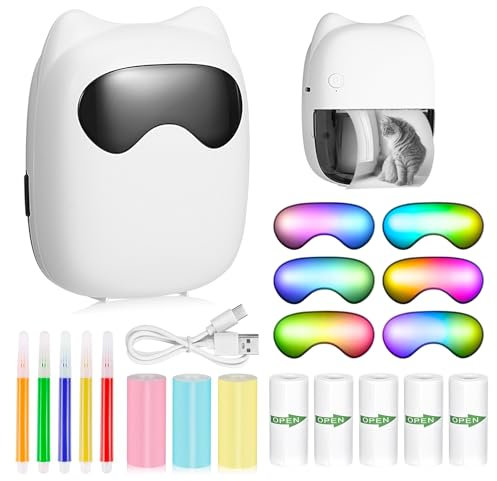 DWDHYEAN Imprimante Photo Portable, Mini Instantané Sans Fil, Thermique BT Mobile Pour Photos Liste (F)