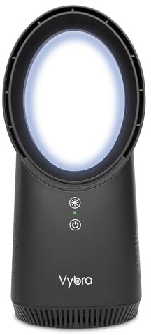 Vybra Solo - Rechargeable Bladeless & Cordless Desktop Fan - Black
