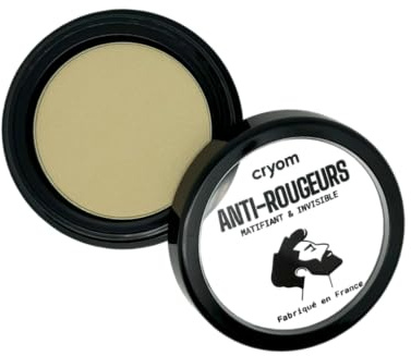 CRYOM Correcteur Visage Anti-Rougeurs Poudre Compacte pour Hommes
