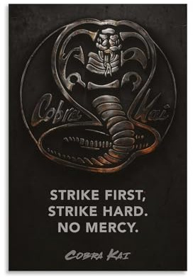 LISHDUNS Cobra Kai TV-Serie, Poster, Schlafzimmer, Wohnzimmer, Wanddekoration, Poster, Ästhetik, Art-Deco, 40 x 60 cm, ungerahmter Stil