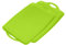 simpa Large Plastic Serving, Breakfast, TV Dinner Trays with Handles - Lime Green 51 x 33cm - Set of 2