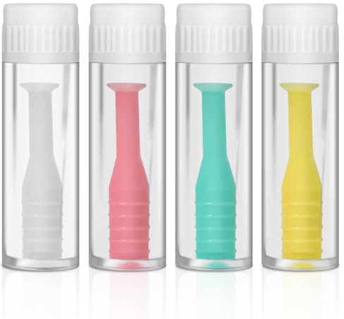 AFCJLTO 4PCS Ventouses pour Lentilles Contact, Inserteur Lentilles Contact, Lentilles Contact Dissolvant, Conception Hygiénique et Ergonomique, pour Lentilles de Contact Rigides RGP