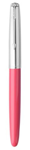 Ranvi Hero 616 Fountain Pen,Silver Trim,0.5mm nib Pink