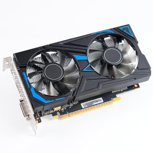 Docooler 1650 4 GB Grafikkarte 128 Bit GDDR5 Dual-Lüfter Computergrafik Low Power GPU für Arbeiten Gaming Videobearbeitung Multi-Ports