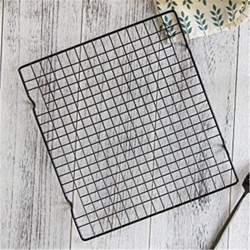 Griglia Antiaderente per cuocere, arrostire e Raffreddare - Ideale per Torte Gourmet, crostate, Pane e pasticcini - Design Nero Elegante - Dimensioni: 28,5x25,5 cm