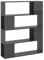 plplaaoo Bücherregal Raumteiler Hochglanz-Grau 100x24x124 cm