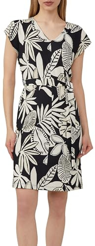 s.Oliver Strukturiertes Jerseykleid mit All-Over-Print und Gürtel