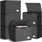 Leffis 6 Pack Comic Book Storage, Collapsible and Stackable Comic Short Box, Moistureproof Comic Box with Lid and Label Slot 15.5 X 7.5 X 11.3 Holds 150 Comics