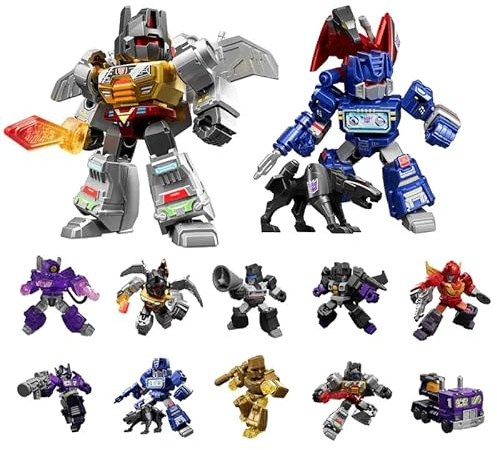 BLOKEES - Transformers – Defender Version 03: Heavy Metal War – Modell Überraschungsfigur Transformers mit Gelenken, 5,5 cm – zum Zusammenbauen – Modell Kit – offizielles Lizenzprodukt – Spielzeug für