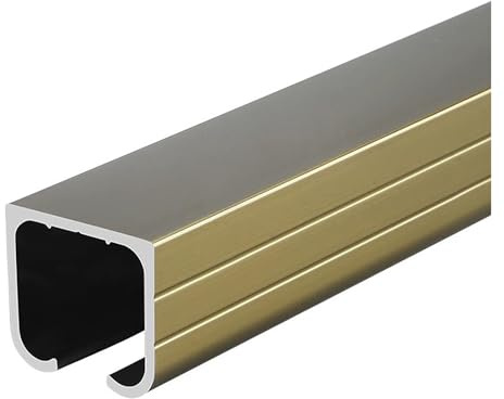 OXOLAMRIN Ampia barra appendiabiti, Binari for porte scorrevoli in alluminio multicolore 100-300 cm(Champagne,300cm/118.1in)