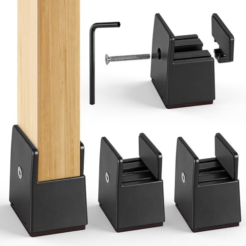 4 Stück Möbelerhöhung 5 cm, Breite Verstellbar 10-37 mm, Tischerhöhung Füße