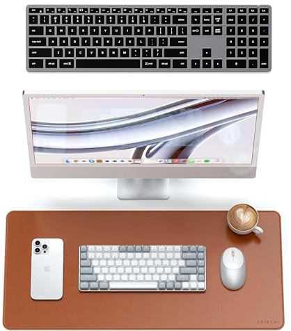 SATECHI Schreibtischunterlage und Slim X3 Bluetooth Tastatur Bundle