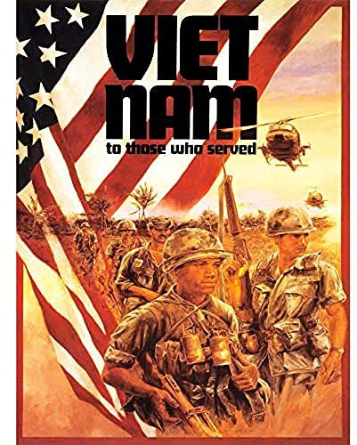 Wee Blue Coo Paintings Portrait Vietnam War Veteran Flag Soldier Gun Military Large Art Print Poster Wall Decor 18x24 inch