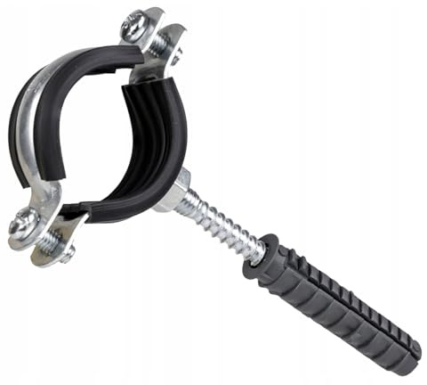 Anti Vibration Single Metal Pipe Clips Clamps Rubber Lined for 15-20mm Pipes (3/8 BSP)