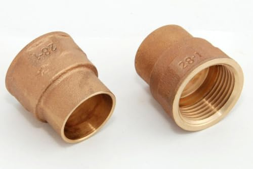 2x Rotguss Übergangsmuffen i/i 28mm 1 4270g Fitting red brass Klima gunmetal