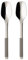 Villeroy & Boch S+ Taupe Posate da Insalata, Impugnatura con Rivestimento in Silicone, Acciaio Inossidabile, Grigio, 28 cm, 2 Pezzi