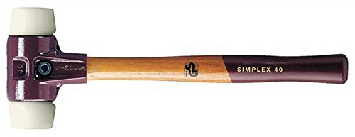 Schonhammer D.80mm 3090g Simplex Nylon weiß HALDER m.Holzstiel