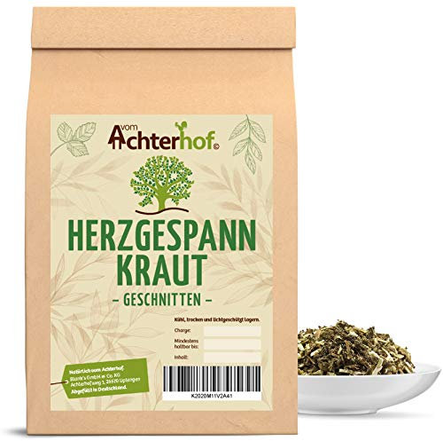 Herzgespannkraut 250g | Herzgespannkraut getrocknet und geschnitten | ideal zur Zubereitung von Tee, Kräuteressenz & Co. | naturrein | Kräutertee lose | vom Achterhof