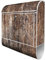banjado® Design Briefkasten mit Altes Holz 38,5x46,5x13cm & 2 Schlüssel - Briefkasten Stahl weiß mit Zeitungsfach pulverbeschichtet - Postkasten A4 Einwurf inkl. Montagematerial