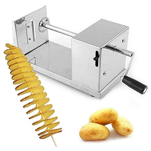 TradeShopTraesio' - Taglia AFFETTA A Spirale RICCIOLO Patate in Acciaio Inox Professionale Chips