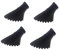 kofull-4pcs nordic walking pads asphalt gummipuffer pads nordic walking stoecke Trekkingstöcke Wandern und Spazierstöcke Pads, schwarz