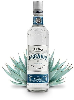 Arraigo Tequila Blanco - Botella de Tequila Mexicano - Elaborado 100% Agave Azul - 70 cl - 35% de Alcohol - Destilado Tres Veces hasta Obtener su Sabor y Aroma