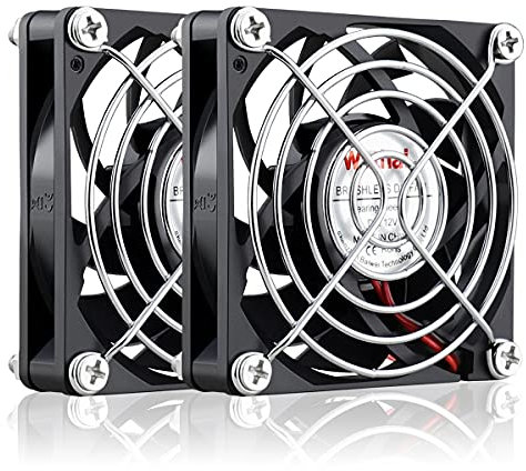 Wathai DC 12V Cooler Case Fan 70mm x 70mm x 15mm 2Pin Brushless Cooling Fan High Performance 2Pack