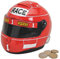 matches21 Spardose Sparbüchse Helm/Motorradhelm/Race rot Sparschwein aus Polyresin 1 STK 14x11x11 cm