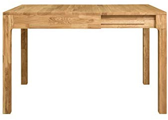 Nordic Story Esstisch Marsi (ausziehbar) • Tisch für Küche, Esszimmer & Wohnzimmer • Massivholz (Eiche) • Eiche Natur • Holztisch (85-125 x 80 x 75 cm) • 4-6 Personen