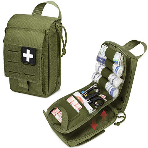 WYNEX Tactical Rip Away Erste-Hilfe-Beutel, lasergeschnittenes Design Molle EMT-Tasche Survival IFAK-Beutel blasen den medizinischen Notfallorganisator aus