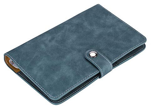 Notizbuch A5 PU Leder Tagebuch 160 Seiten Ringbuch Softcover Notebook Büro Business Handbuch Geschäftsbuch Schüler Studenten Zeitplanung Memo Notizen Kreativer Schreibblock Notizblock mit Druckknopf