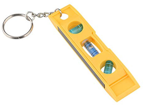 Folewr - Mini-Wasserwaage mit 3 Wasserwaagen, magnetisch, Torpedo-Wasserwaage, 45-Grad-Messwaage, Schwarz, Gelb