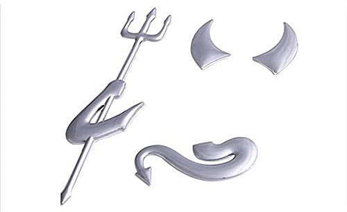 Adesivo per auto 3D, PVC carino piccolo diavolo diavolo stile auto emblema decalcomania decorazione decorazione carrozzeria, auto 3D adesivo impermeabile adesivo per auto in metallo