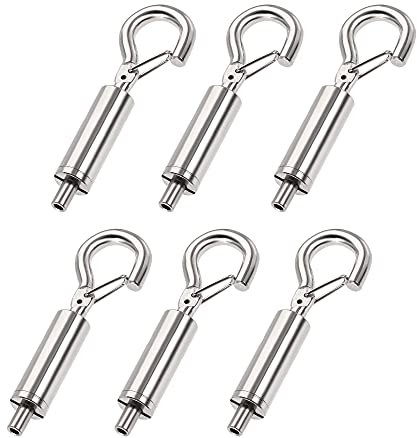 Sourcing Map Picture Hanging Wire Hooks, 6pcs 5mm Open Adjustable Copper Hooks for Home Art Gallery Display Kit