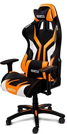 Sparco 00999NRAF Oficina/Silla Gaming Torino Negro/Naranja (Ajustable), One Size