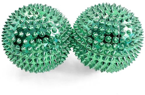 2x DBT Skills Igelball | Magnetischer Hochstress Akupressurball | Grün | 47mm Durchmesser | zum Stressabbau oder zur Massage, gegen Anspannung und für mehr Beweglichkeit und Konzentration