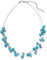 Bulinlin Damen Silber Perlenkette mit Kristall Statement Mehrreihige Boho Choker Halskette Modeschmuck Geburtstagsgeschenke für Frauen（15-Turquoise）