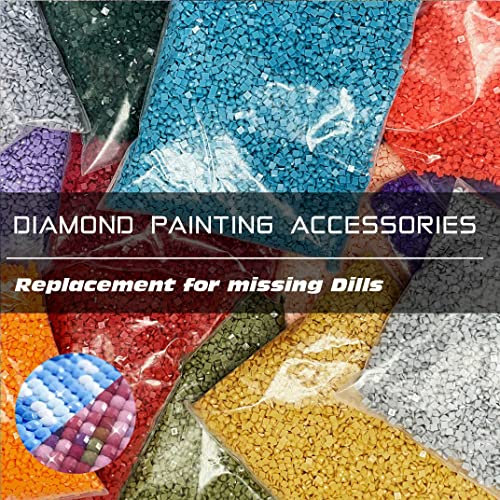 Carsilers Diamant Painting Steine eckig 3041,Diamond Painting Zubehör ersatzsteine einzeln,Ersatz für fehlende Diamant Malerei Bohrer Perlen,Edelsteine,3500 Stück