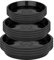 LUTER 12 Stück Pflanze Untertassen, 11,5/16/18 cm Kunststoff Blumentopf Untersetzer, Gartenpflanzen Untersetzer Rund, Blumentopf Tropf Tabletts für Outdoor und Indoor Pflanzen (Schwarz)