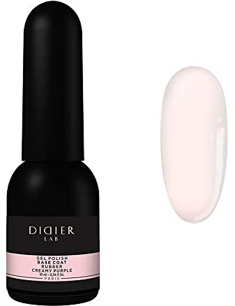 Didier Lab - Premium Rubber Base Gel Creamy Purple 10ml - LED UV Nagellack Rosa - Unterlack für Nägel - Gel Nail Polish - Base Coat für Maniküre - Nudetöne