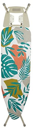 Salter LASAL72226WFLREU7 Warm Harmony Collapsible Ironing Board – Integrated Iron Rest, 7 Adjustable Heights,122 x 38cm, Non-Slip Feet, Cotton Cover For Easy Crease Removal & Super Smooth Press
